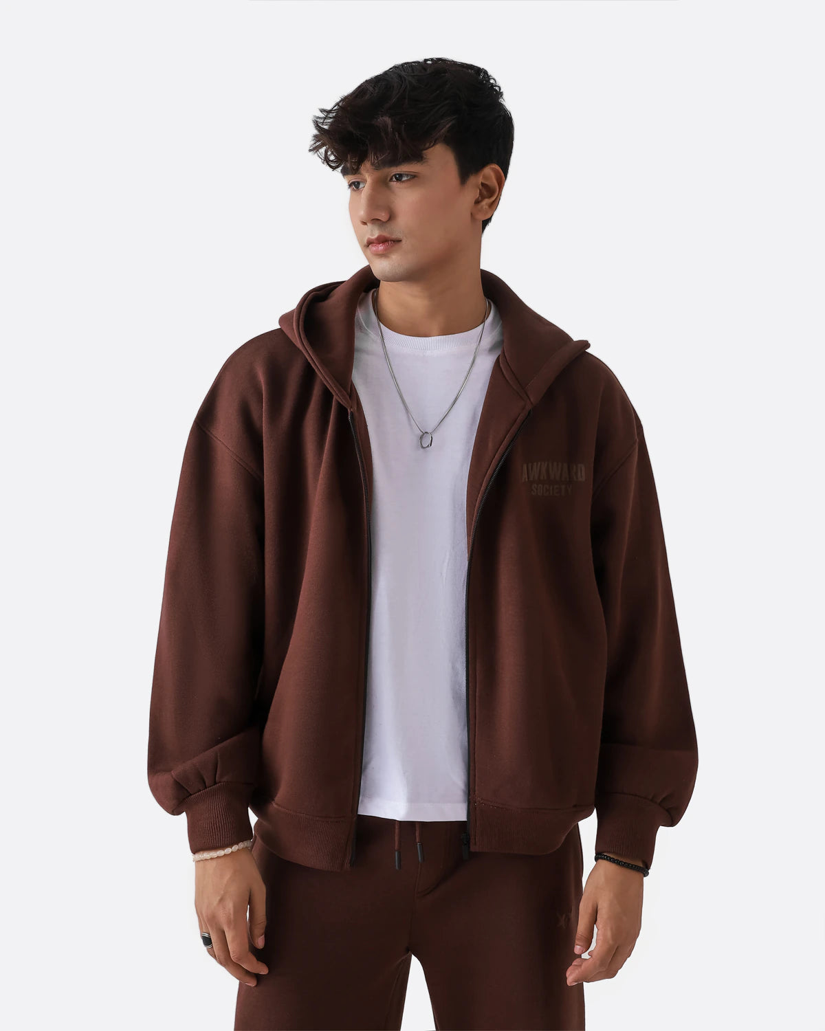 Brown Oversize Zipper