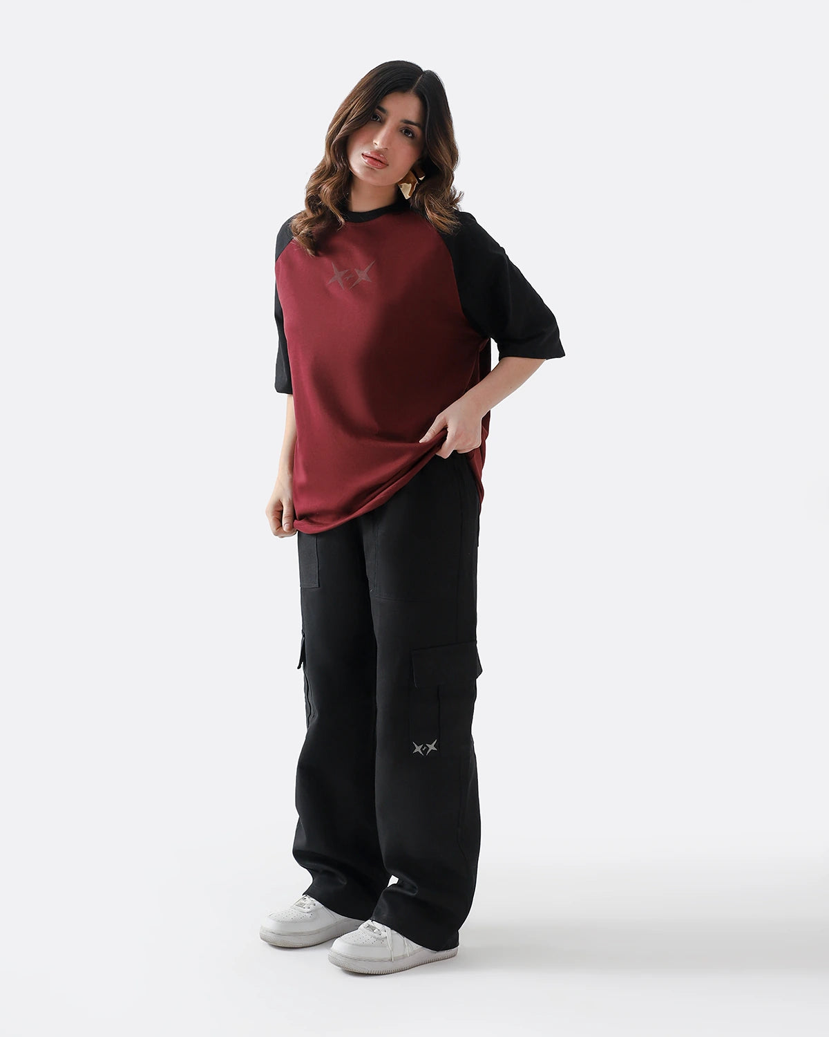 Star Raglan Tshirt | Maroon