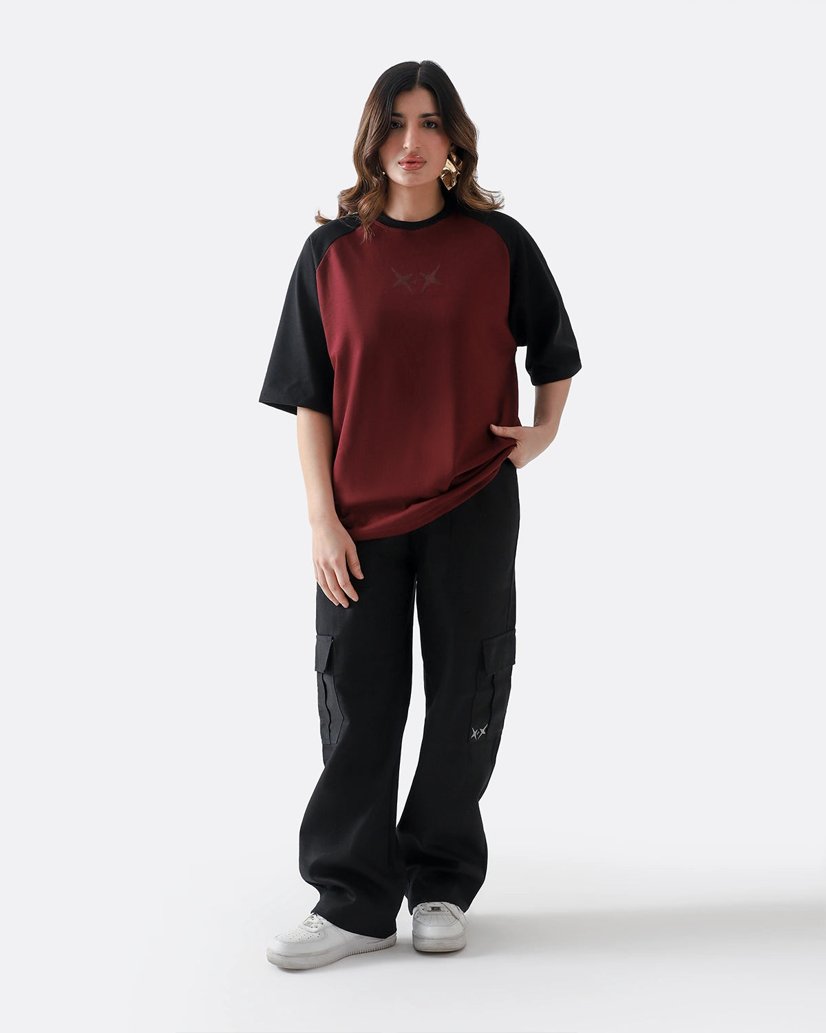 Star Raglan Tshirt | Maroon