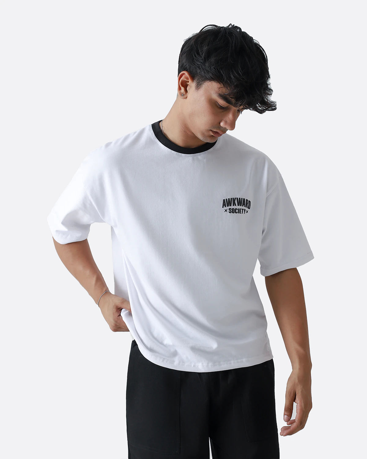 Ringer Tshirt | Black Tone