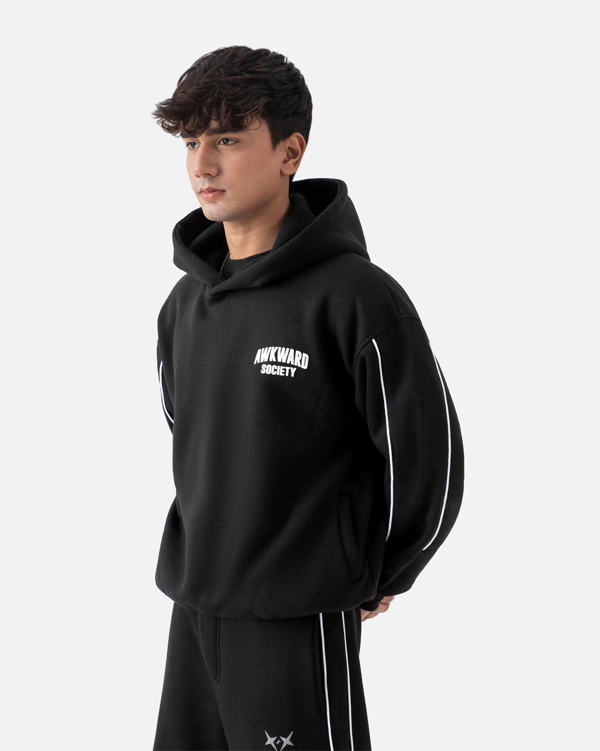 Piping Hoodie | Black