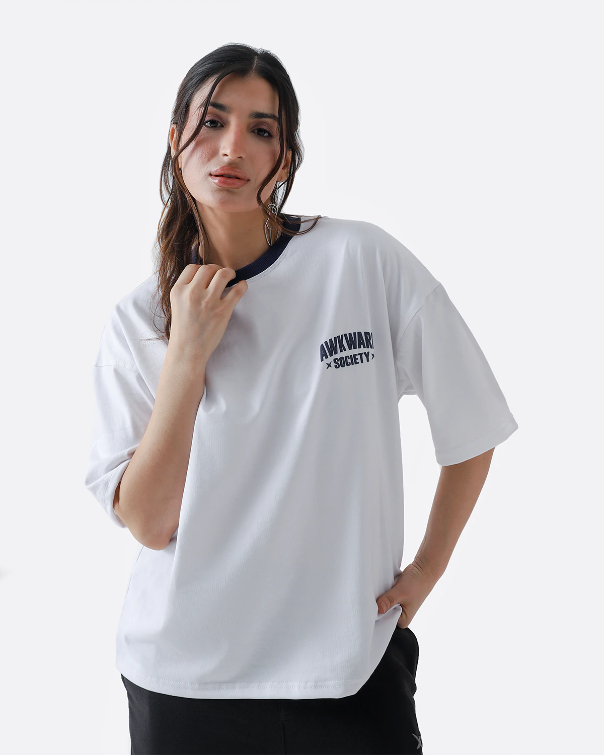 Ringer Tshirt | Navy Tone