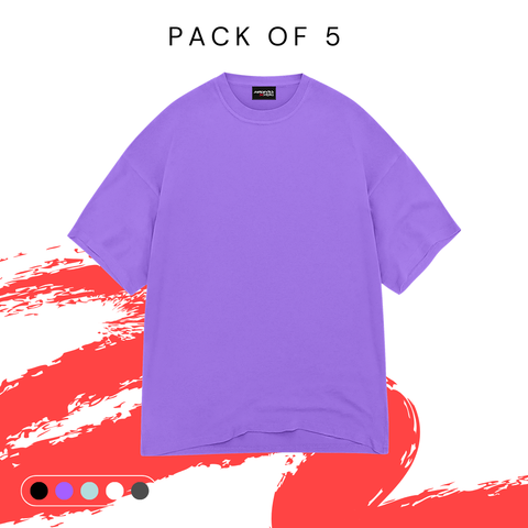 Pack of 5 Oversize Tshirt