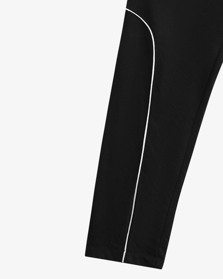 Black Piping Trouser