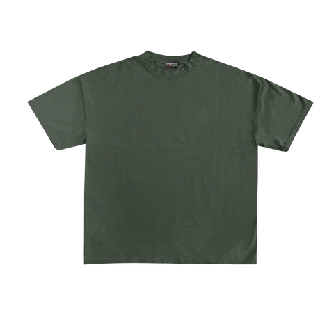 Basic Olive Green Casual T-shirt