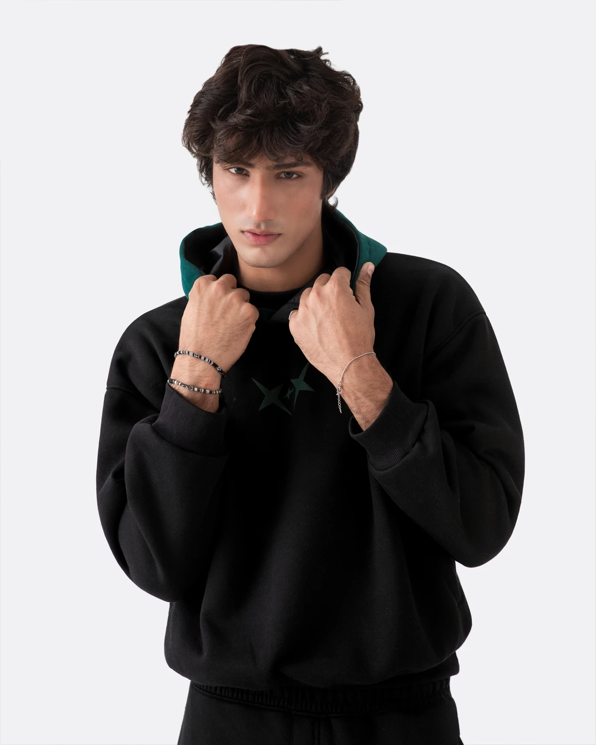 Tech Hoodie (Green + Black) - Winter Collection 2025 – AWKWRDx