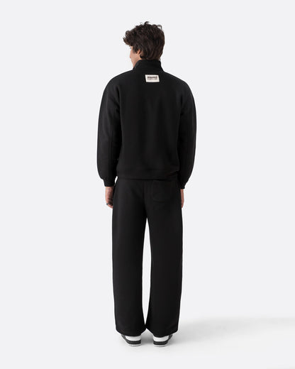 Zip Neck Polo | Black