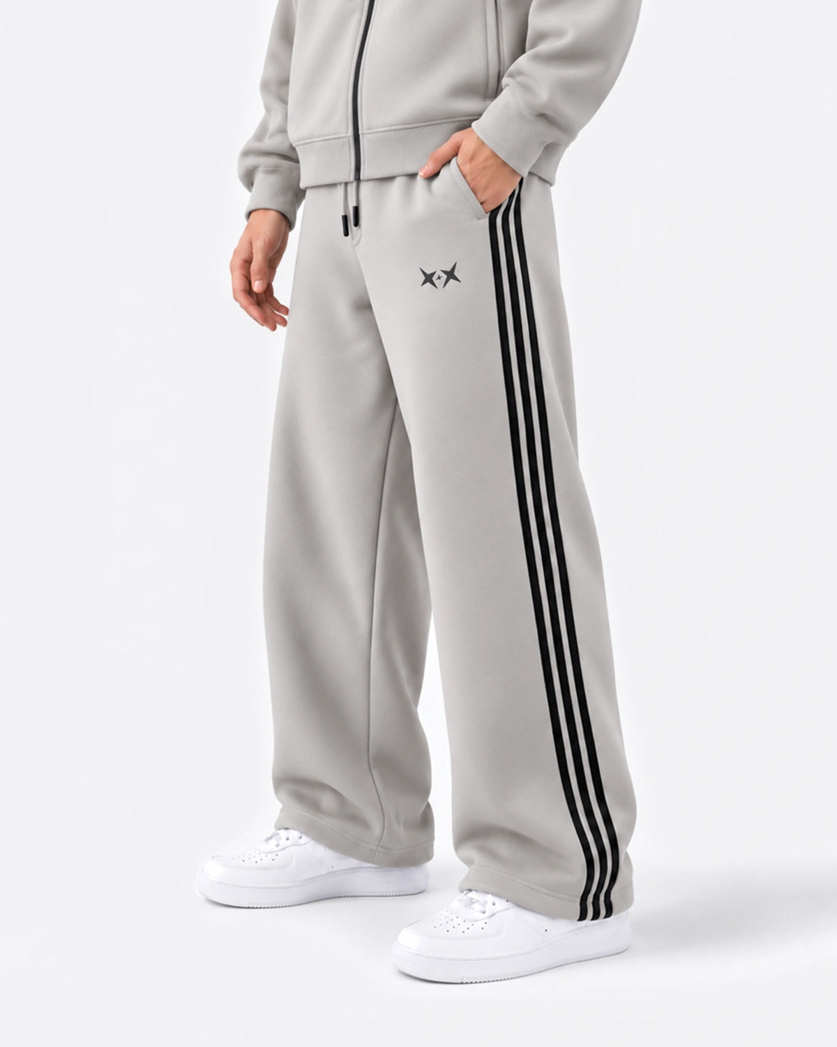 Stripes Sweatpants | Grey