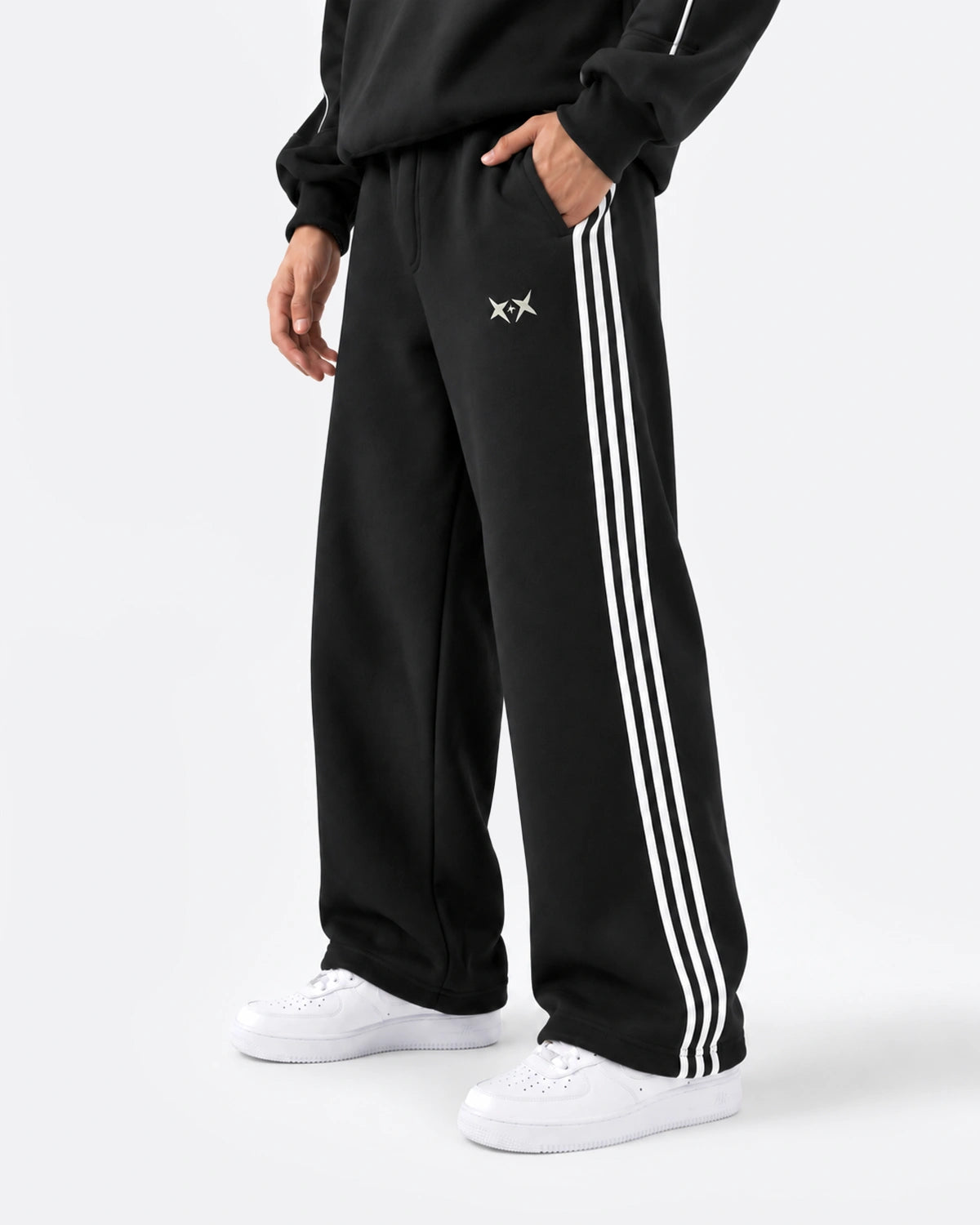 Stripes Sweatpants | Black
