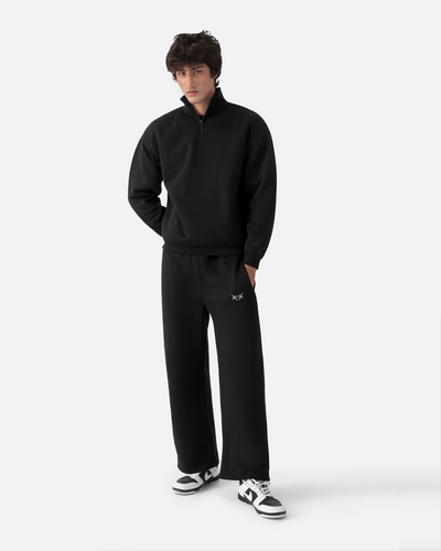 Zip Neck Polo | Black