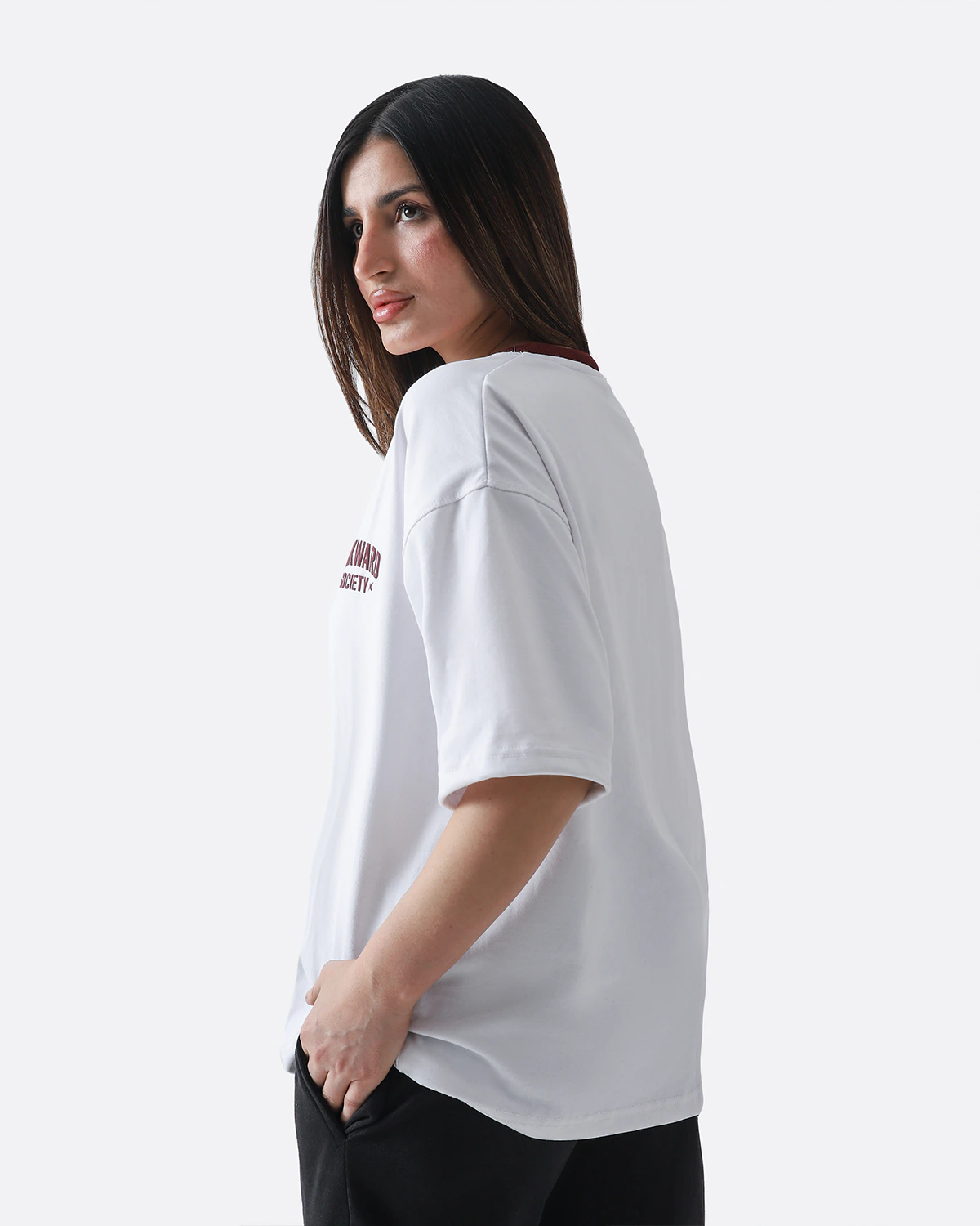 Ringer Tshirt | Maroon Tone