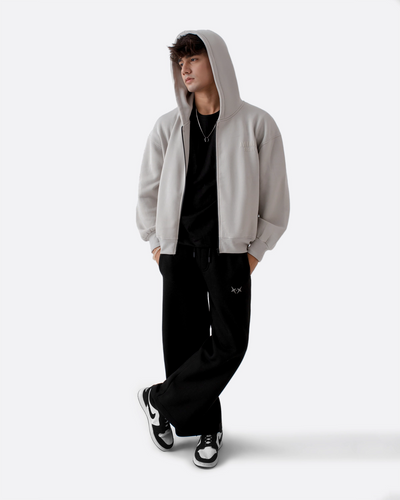 Grey Oversize Zipper