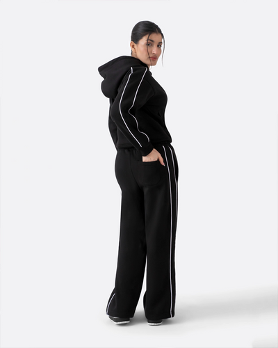 Crop Piping Hood | Black