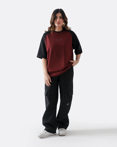 Star Raglan Tshirt | Maroon