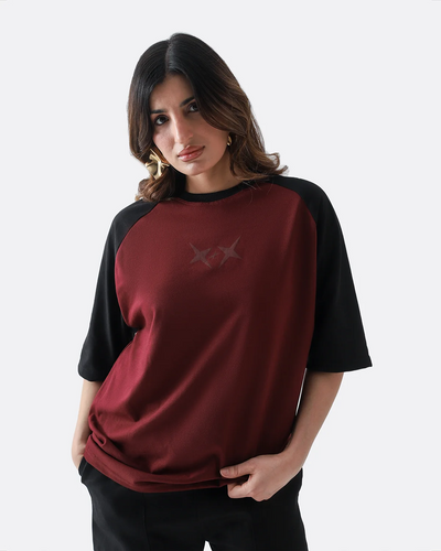 Star Raglan Tshirt | Maroon