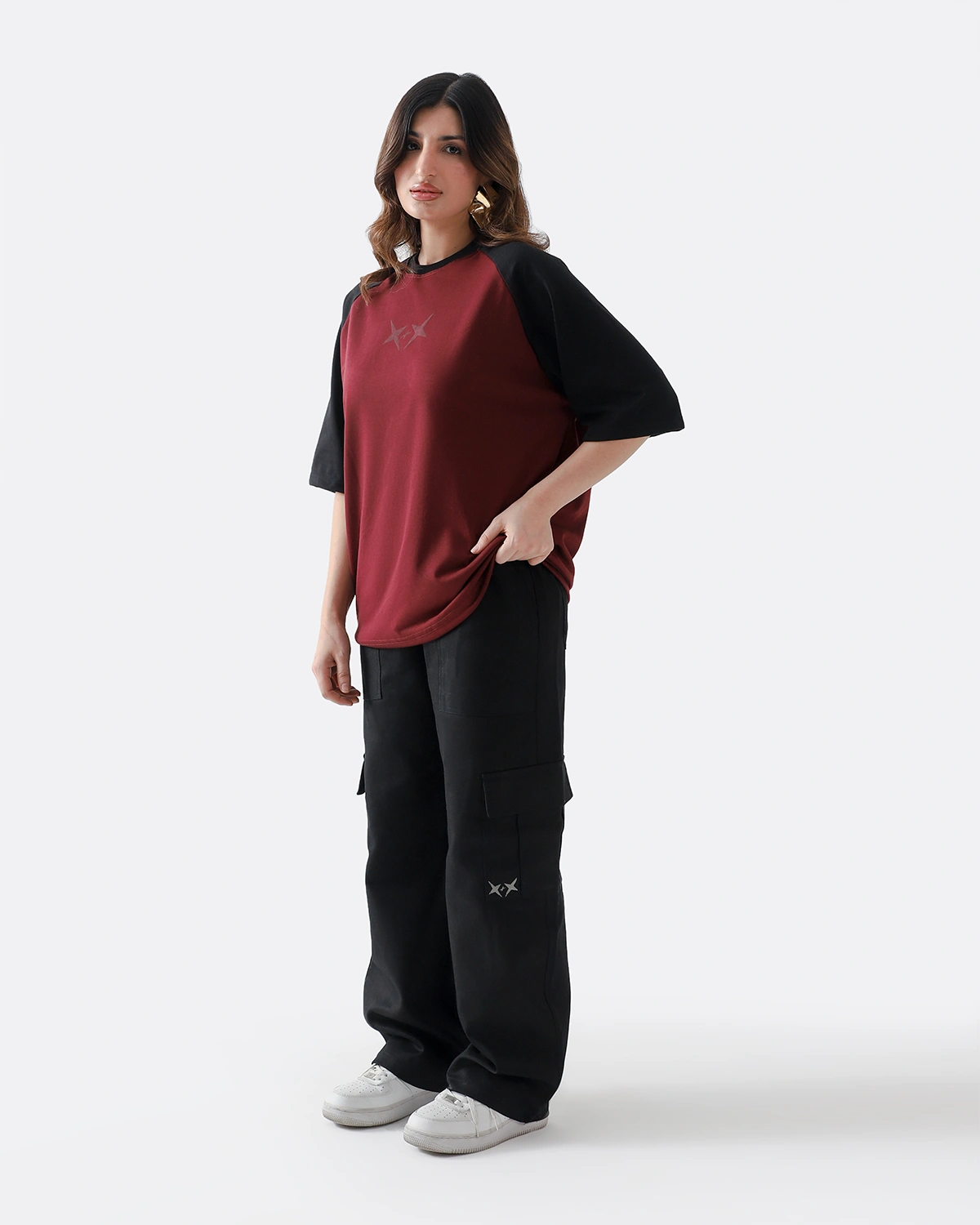 Star Raglan Tshirt | Maroon