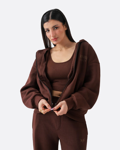 Brown Oversize Zipper