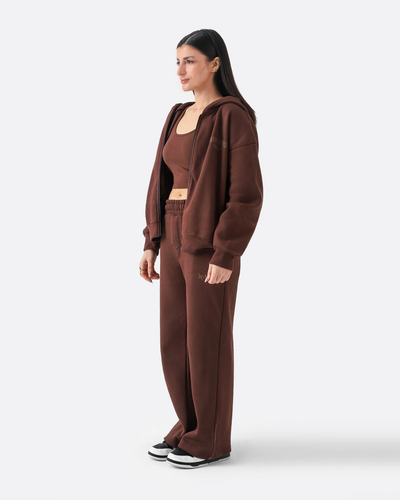 Brown Oversize Zipper