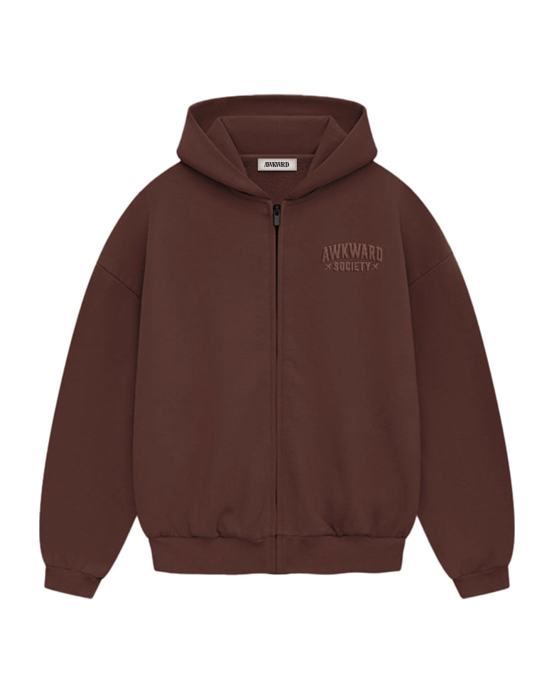 Brown Oversize Zipper