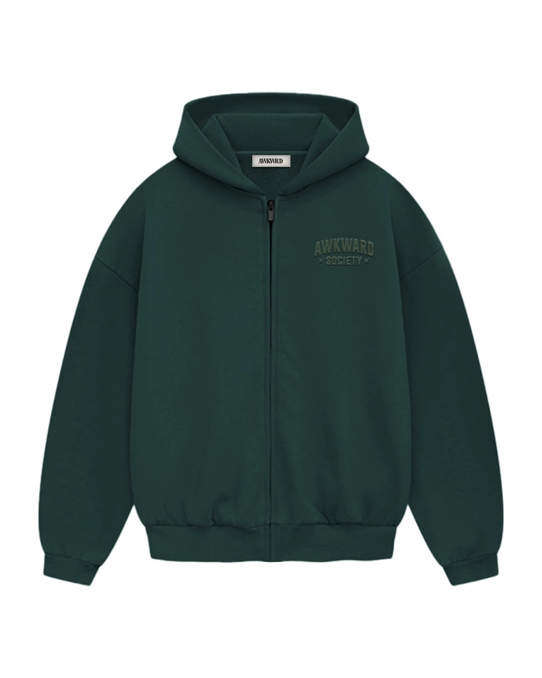 Green Oversize Zipper