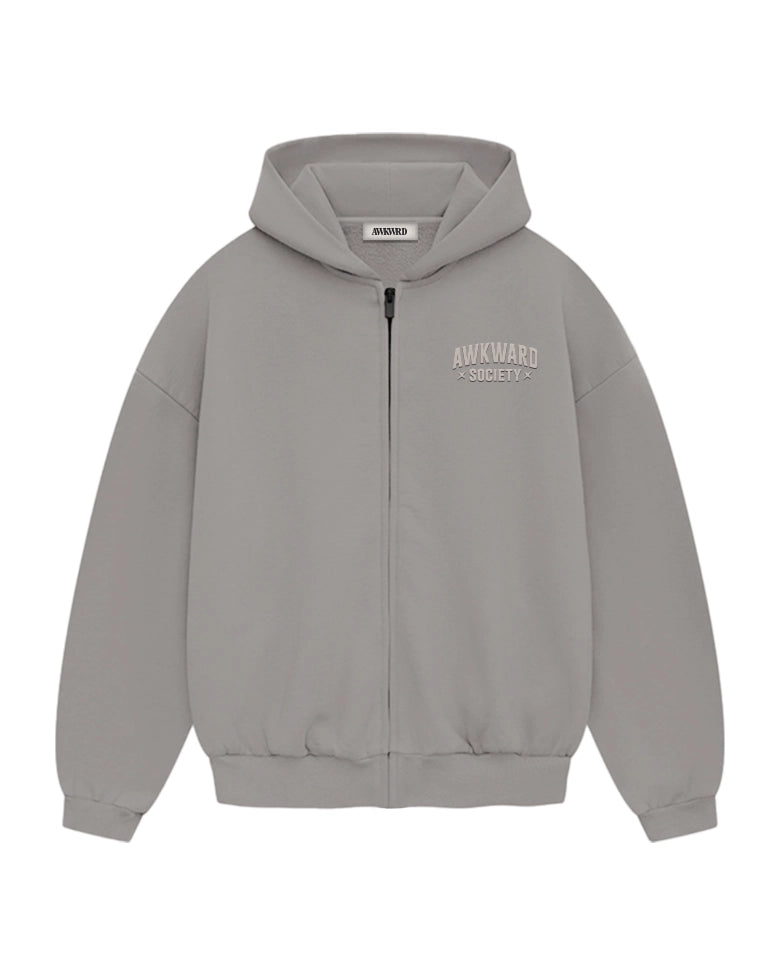 Grey Oversize Zipper