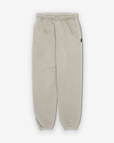 Beige summer terry trousers: tailored front cut
